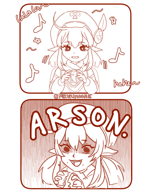 i got klee!!! and in celebration of obtaining the baby arsonist, i redrew this comic :)