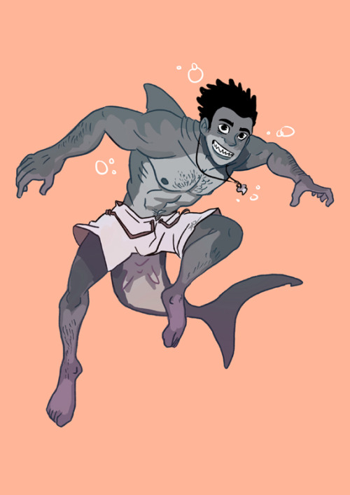 tohdraws:‘Shark boy’ commissioned by intoxicatingdemon © 2015. 