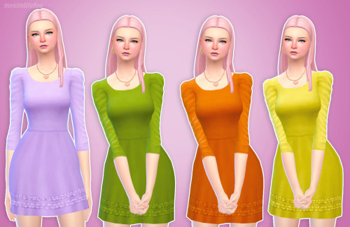 mysimlifefou:   Cotton Candy Dress,( new mesh, all lod replaced),Hope you like it （＾ω＾）   ✿ DO