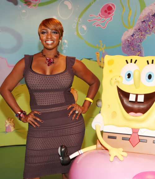 Nene Leakes at SpongeBob SquarePants Wax Figure Unveiled in Honor of 10th Anniversary at Madame Tuss