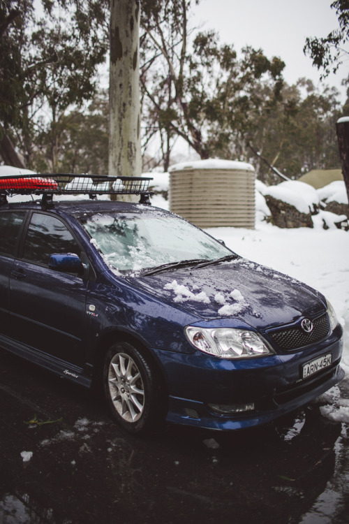 theadventuretruck: At the top of Mount Buffalo we found snow! This was Cuong and Isaiah’s first tim