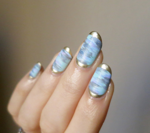 ladycrappo: Gilded sunset, part 2: winter.  See the previous design here.