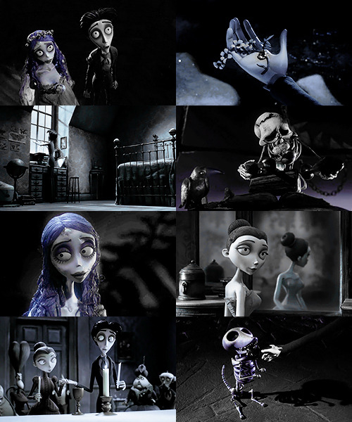 Non-Disney movies - color meme4. Corpse Bride - black