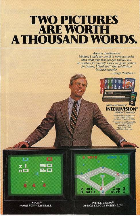 George Plimpton was the first ever celebrity spokesperson and pitchman for a video game, for the Int