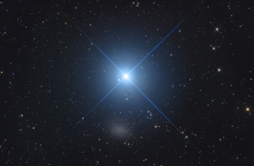 2024 April 26 Regulus and the Dwarf Galaxy
Image Credit & Copyright: Markus Horn
Explanation: In northern hemisphere spring, bright star Regulus is easy to spot above the eastern horizon. The alpha star of the constellation Leo, Regulus is the spiky...