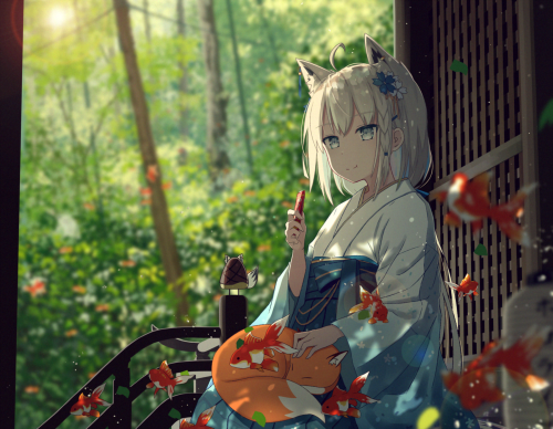 Shirakami Shrine | 白神神社Shirakami Fubuki 白上フブキHotaru Shiraishi 白石ほたる (art)