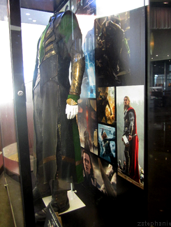 shmoopty6:  Thor: The Dark World display at Arclight Sherman Oaks, CA  feat. costumes worn by Tom Hiddleston, Zachary Levi, and Jaimie Alexander  