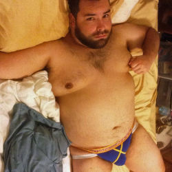 bigboyzplace:  gato-loco:  princefrederick83:  teddiebehr1986:  Damn! Such a stud, want to cuddle up to you @princefrederick83 and snuggle all night, intermittently molesting you grr  Yes, please!  Lol  Liking the undies. They match your belly perfectly.