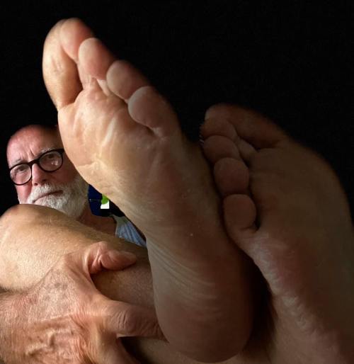 man feet