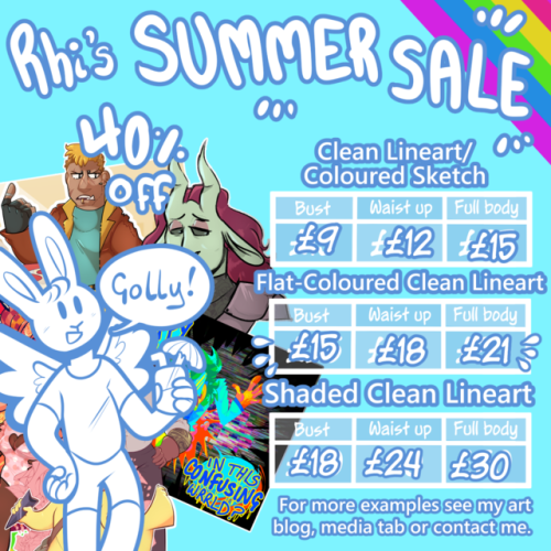 atomicwrongs:️ Summer commissions sale! 40% off all commissions! Support your local art lesbian! Mor