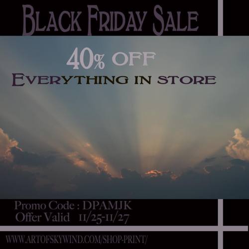 Happy Friday! Make sure to check out the artofskywind.com Everything is 40% off this weekend only. #