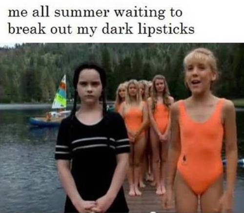 Me AF LOL! #Wednesdayaddams #palegirls #waitingforfall #darklipstick #darklippies #instafunny #insta