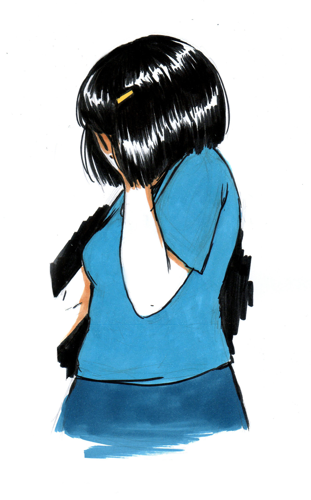 spider-in-a-tupperware:  This time tried to draw Tina.. it didn’t come out very