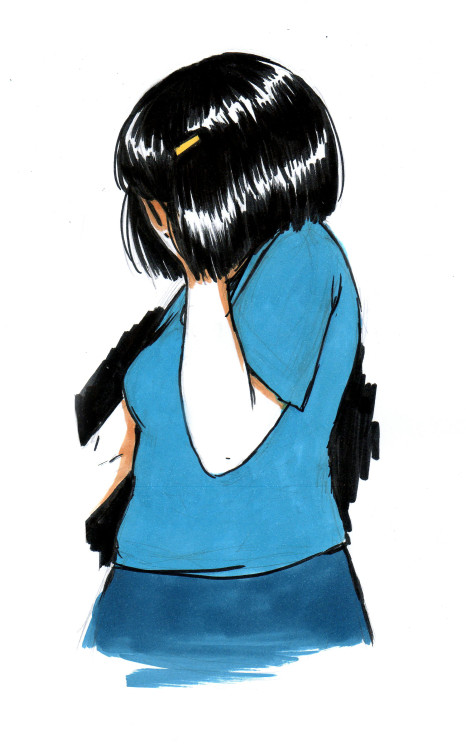 spider-in-a-tupperware:  This time tried to draw Tina.. it didn’t come out very well.. ;c
