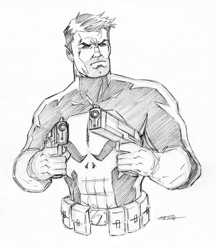 Punisher draw - marvel post - Imgur