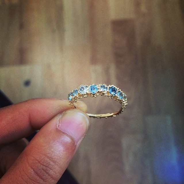 michelle-oh:  Just another photo of the 18ct #gold #Anemone half #eternity #ring