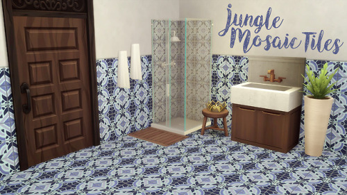 Jungle Mosaic TilesI got a lil’ request from @jaigny to make tile floors to match the walls th