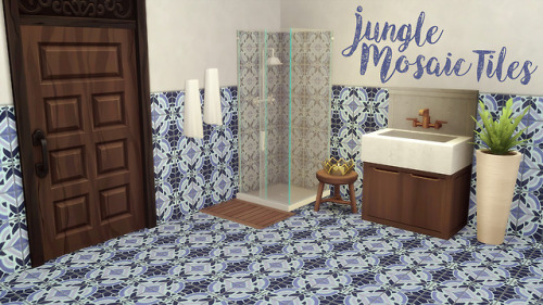 Jungle Mosaic TilesI got a lil’ request from @jaigny to make tile floors to match the walls that cam