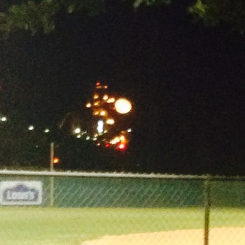 The moon was so big at the fields that I had to take a photo of it. 