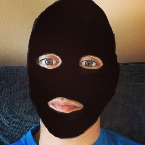 6-8 weeks is a long time to wait for my gimp mask to arrive! So I’m improvising in the meantime. .