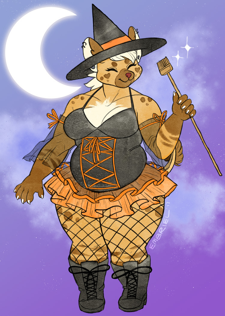 embriel: Halloween Sketchmission for @spookychiptune  Commission Info: embriel.comTwitter