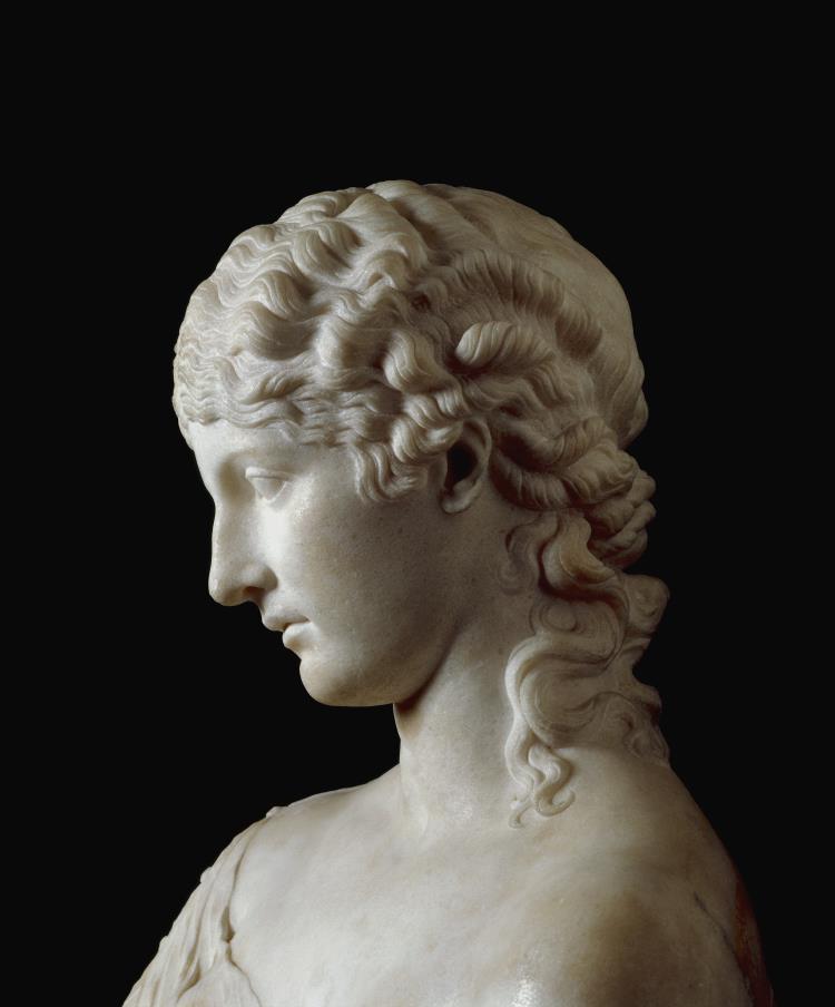 ruins — Ancient Roman bust of a woman, perhaps Antonia the