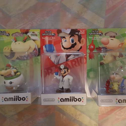 These arrived today. Almost complete.  #amiibo #amiibohunter #smashbros #olimar #drmario #bowserjr