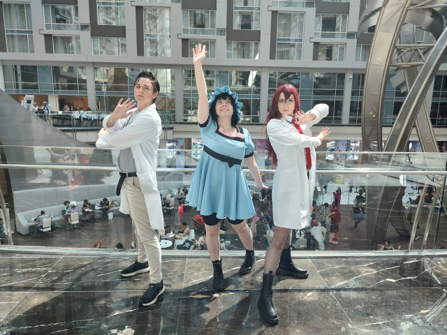 otakon cosplay 2023! with @dadbodgintoki and @rockleeamadeus as okabe and kurisu
Akane on Friday, Harrow on Saturday, Mayuri 