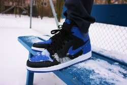 Sweetsoles:  Nike Air Jordan 1 Retro High - Black/Royal Blue (By Hardini) 