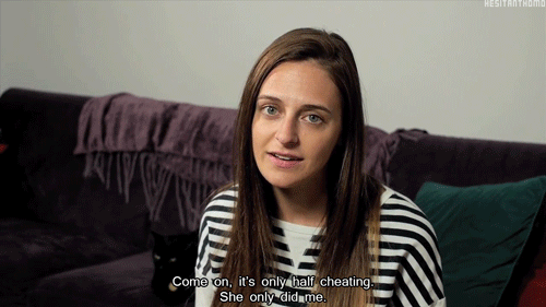 hesitanthomo:  What Lesbians Say When Caught Cheating x