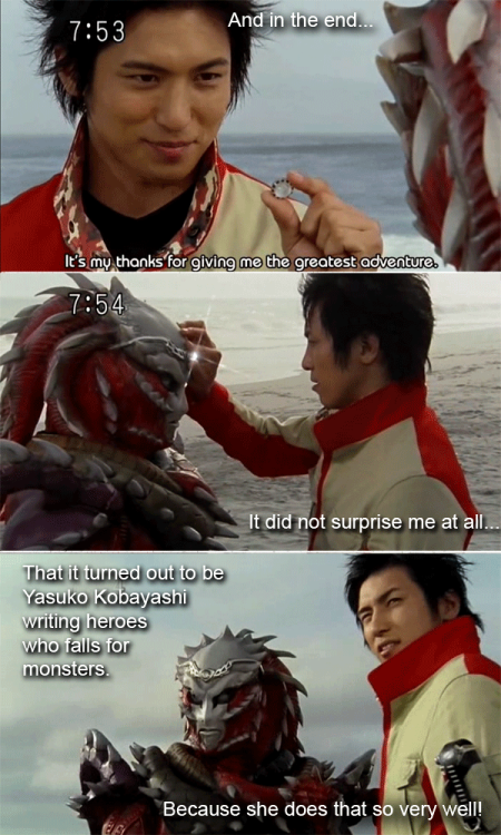 And this is why I love Boukengers, part two: Heroes who fall for monsters.Part one: Unleash the Pink