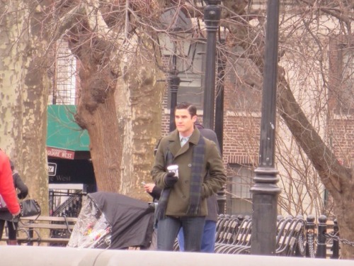 k1tten-boy: Chris Colfer and Darren Criss on set. Cuties