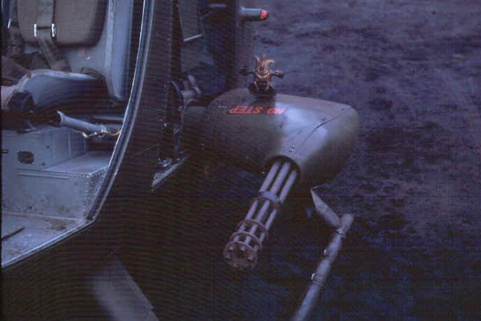 vietnamwarera:  Minigun mounted on a Hughes OH-6 Cayuse, also known as a Loach (Light