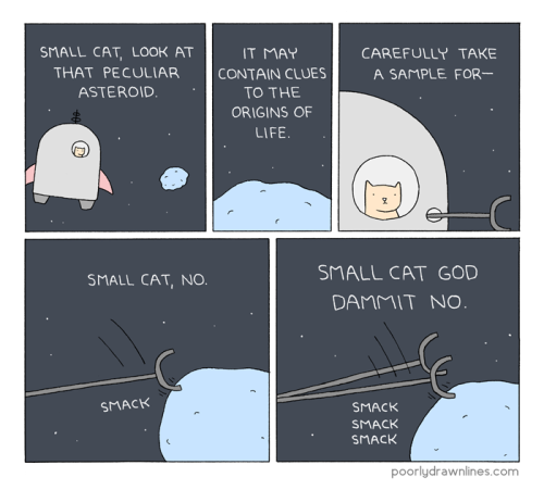 pdlcomics:Small Cat and the Asteroid 