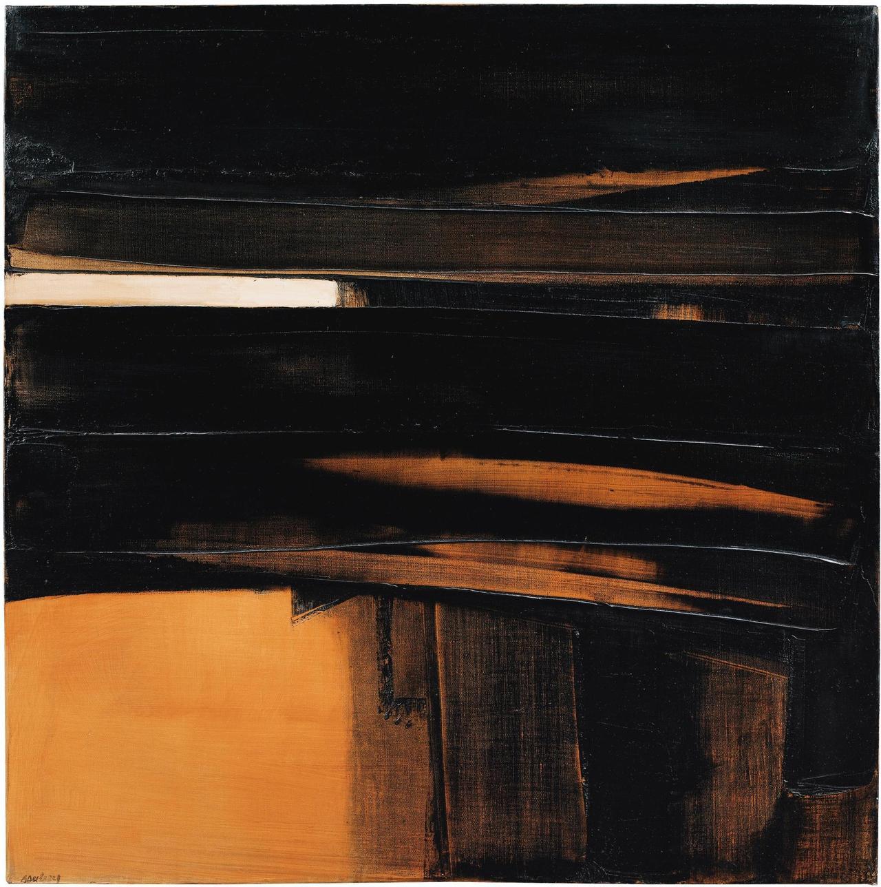 theegoist: Pierre Soulages (French, b. 1919) - Peinture 81 X 81 cm, oil on canvas,