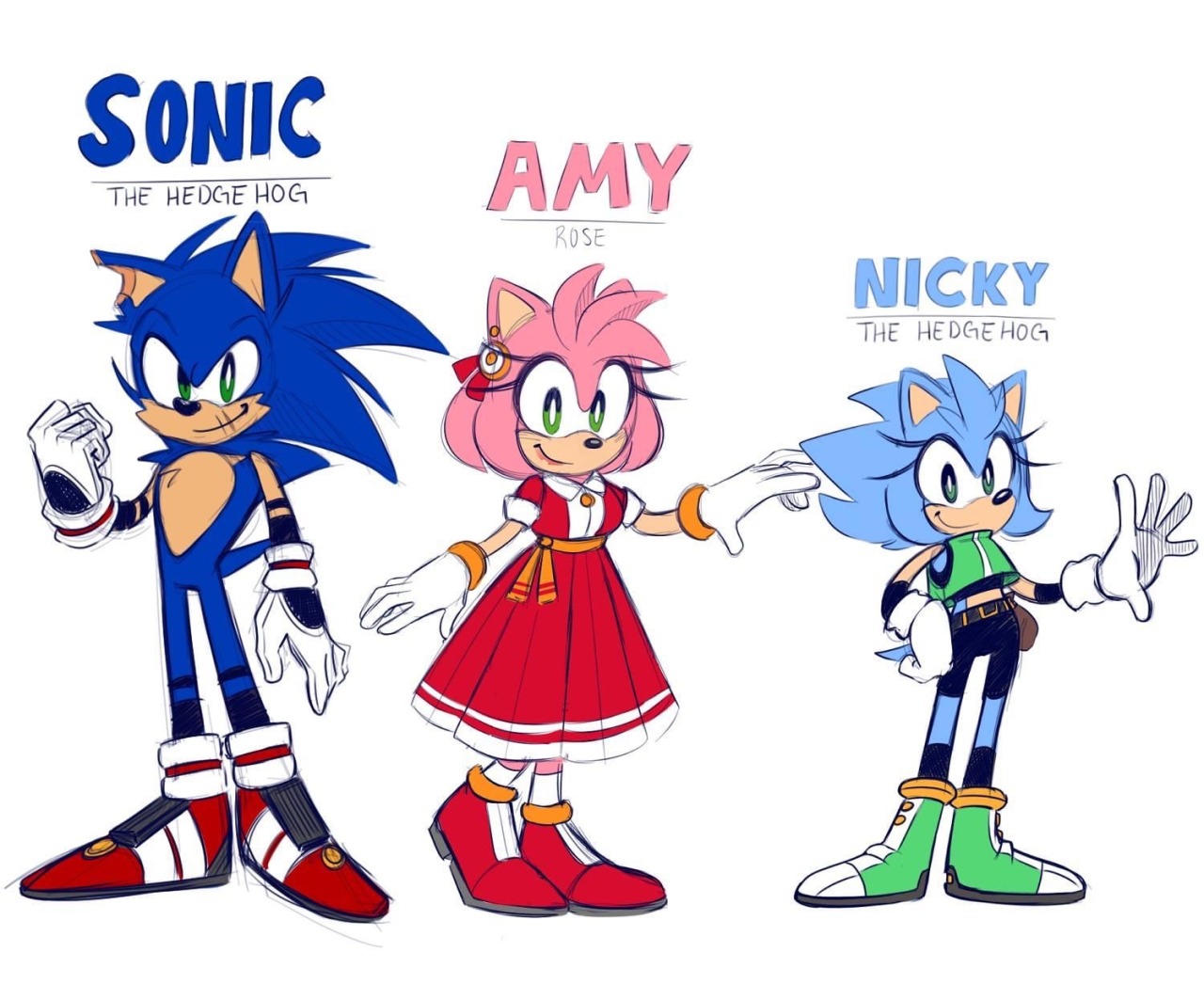 The Next Generation — I wanted to draw my sonamy fanchilds with their