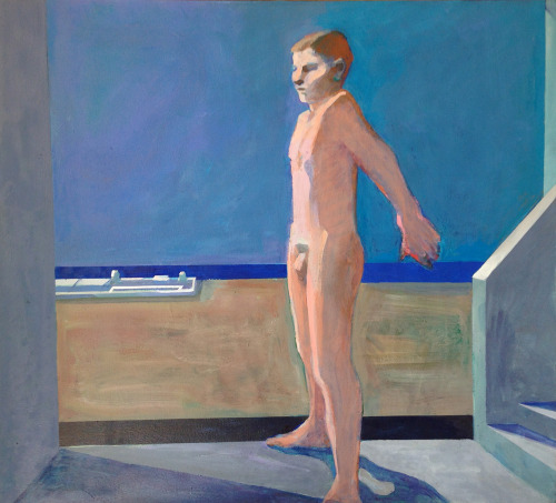 100artistsbook:  thunderstruck9:  Theophilus Brown (American, 1919-2012), Boy on Balcony, 1968. Acrylic on canvas, 38 x 42 in. via igormaglica     More male art at www.theartofman.net and Male photography atwww.vitruvianlens.com15% off all books with