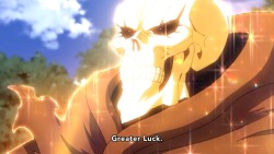 master-of-dungeons:  lord-momonga:  Casting the buff “Greater Luck” on everyone who needs it today.  Man the undertale anime looks great 