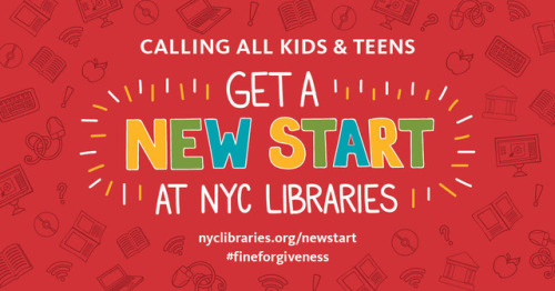 Did you know? For one time only last fall, NYC libraries cleared all fines on all kids&rsquo; an