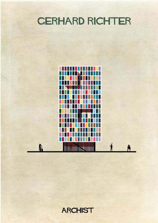 artruby:  Famous art as architecture by Federico Babina. 