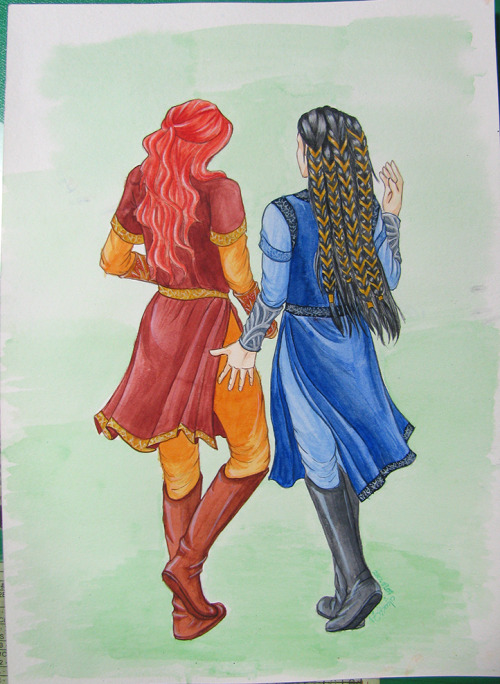 valiantfindekano: Take a walk (colored) by ~elenyanar #fingon&rsquo;s gonna touch the butt