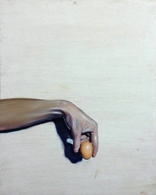 Adam Wever-Glen (based Sacramento, CA, USA) - 1: Hold Gesso, Oil on Wood Panel  2: Touch Oil on Wood