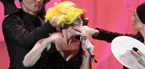ladyxgaga:  Frederic Aspiras and Tara Savelo on stage with Lady Gaga at the VMAs.