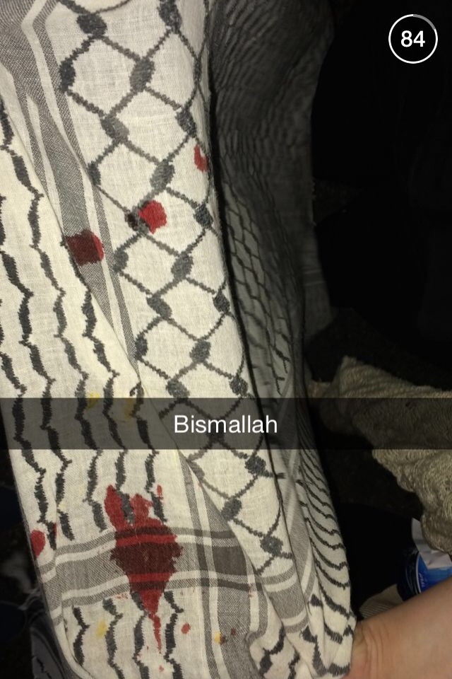 palestinienne:  The pictures aren’t that clear, but my friend is in Ramallah, Palestine