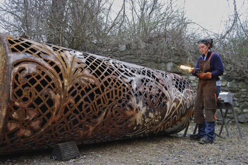 crossconnectmag:Lace Detailed Steel Objects of Cal LaneCal Lane is an artist from Victoria