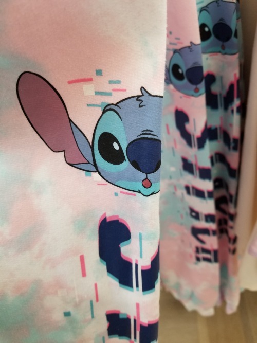 ‘Glitchy’ Stitch pastel tie-dye pants and top found at Meijers!Also featuring a purple sweater with 