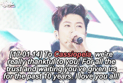 tvxq dedicating their #1s to cassiopeia on their all-kill weekend ♡(•ू꒪͒·̫̮꒪͒•ू)            