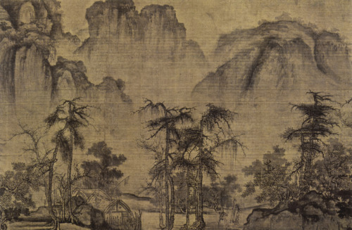 Detail from Autumn in a River Valley (aka Clearing Autumn Skies over Mountains and Valleys), Guo Xi,