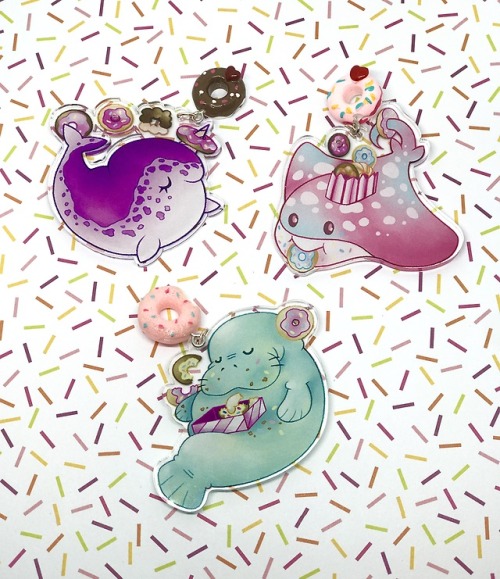 Series two of the Sharks and Donuts line! This time we’re featuring the Narwhal, Manatee and Sting R