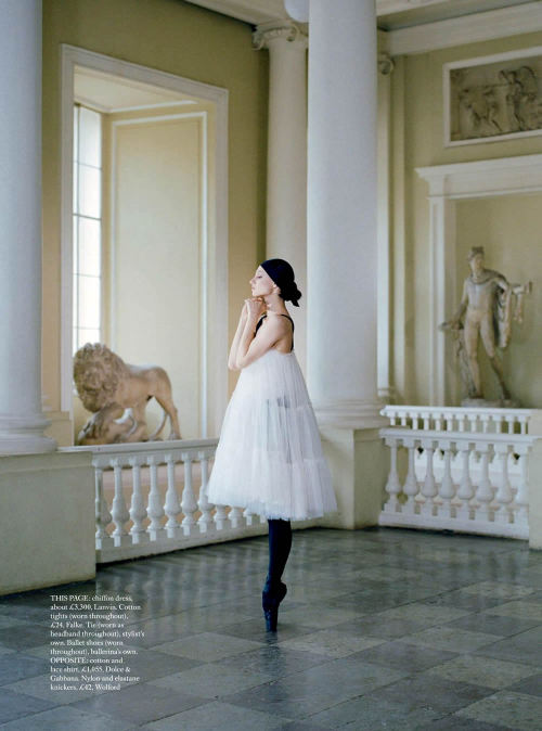 morningmode:  THE NEW POISE Ballerina Oksana Skorik for the November issue of Harper&